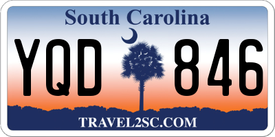 SC license plate YQD846