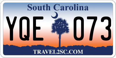 SC license plate YQE073