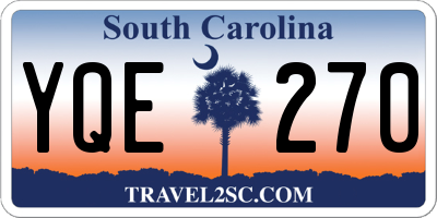 SC license plate YQE270