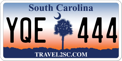 SC license plate YQE444