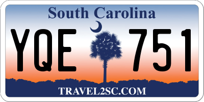 SC license plate YQE751