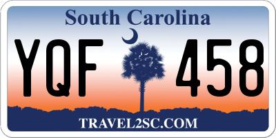 SC license plate YQF458