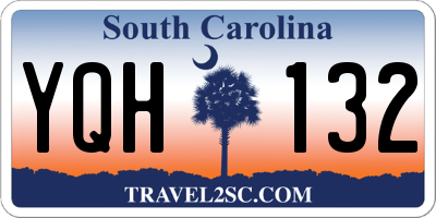 SC license plate YQH132
