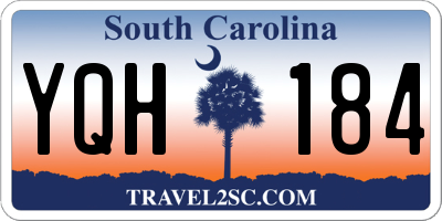 SC license plate YQH184