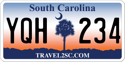 SC license plate YQH234