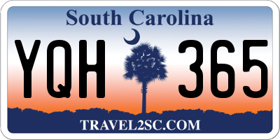 SC license plate YQH365