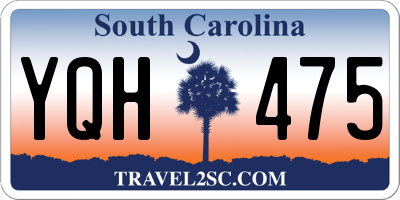 SC license plate YQH475