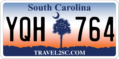 SC license plate YQH764