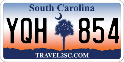 SC license plate YQH854