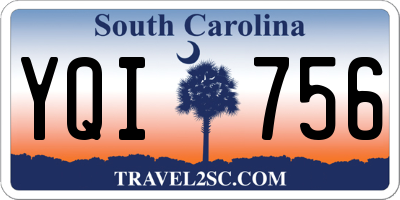 SC license plate YQI756