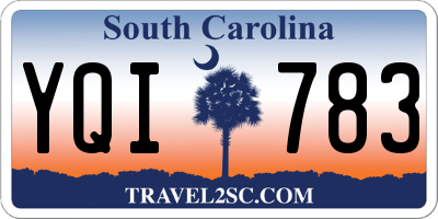 SC license plate YQI783