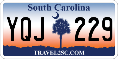 SC license plate YQJ229