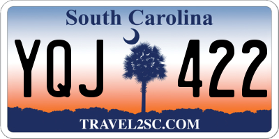 SC license plate YQJ422