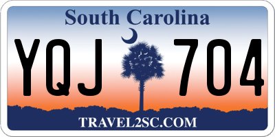 SC license plate YQJ704