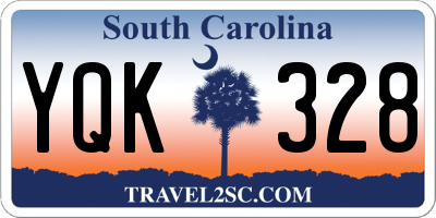 SC license plate YQK328