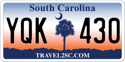 SC license plate YQK430