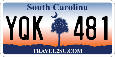 SC license plate YQK481