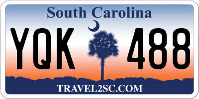 SC license plate YQK488