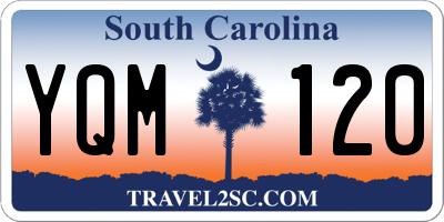 SC license plate YQM120