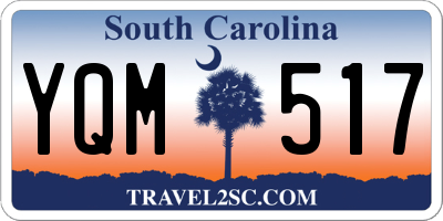 SC license plate YQM517