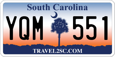 SC license plate YQM551