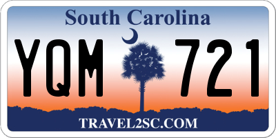 SC license plate YQM721