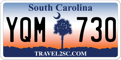 SC license plate YQM730