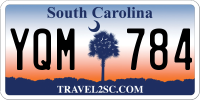 SC license plate YQM784