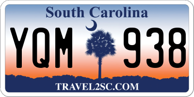 SC license plate YQM938