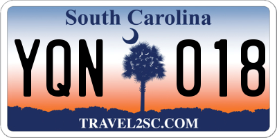 SC license plate YQN018