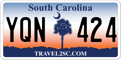 SC license plate YQN424