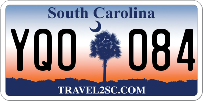 SC license plate YQO084