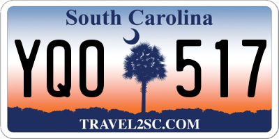 SC license plate YQO517