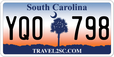 SC license plate YQO798
