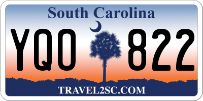 SC license plate YQO822
