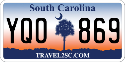 SC license plate YQO869