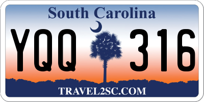 SC license plate YQQ316