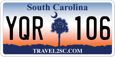 SC license plate YQR106