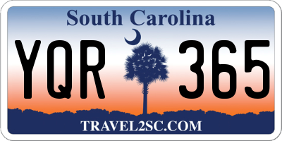 SC license plate YQR365