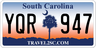 SC license plate YQR947