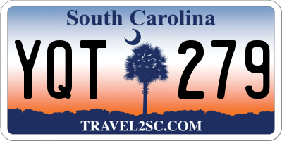 SC license plate YQT279