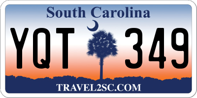 SC license plate YQT349