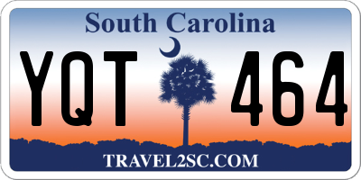 SC license plate YQT464