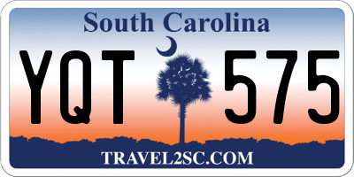 SC license plate YQT575