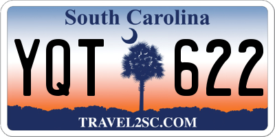 SC license plate YQT622