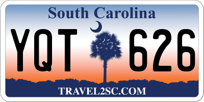 SC license plate YQT626