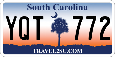 SC license plate YQT772