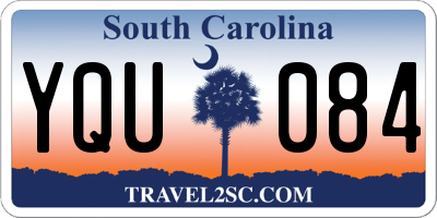 SC license plate YQU084