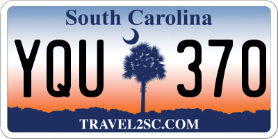 SC license plate YQU370