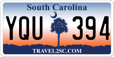 SC license plate YQU394